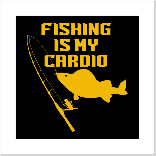 Fishing Is My Cardio Wall Art by Animal Specials